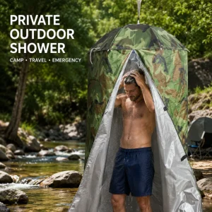Portable Pop Up Camping Shower Tent Privacy Shelter Changing Room Toilet Outdoor Car Tailgate Quick Setup Dome Instant Travel - Thumbnail Image 4